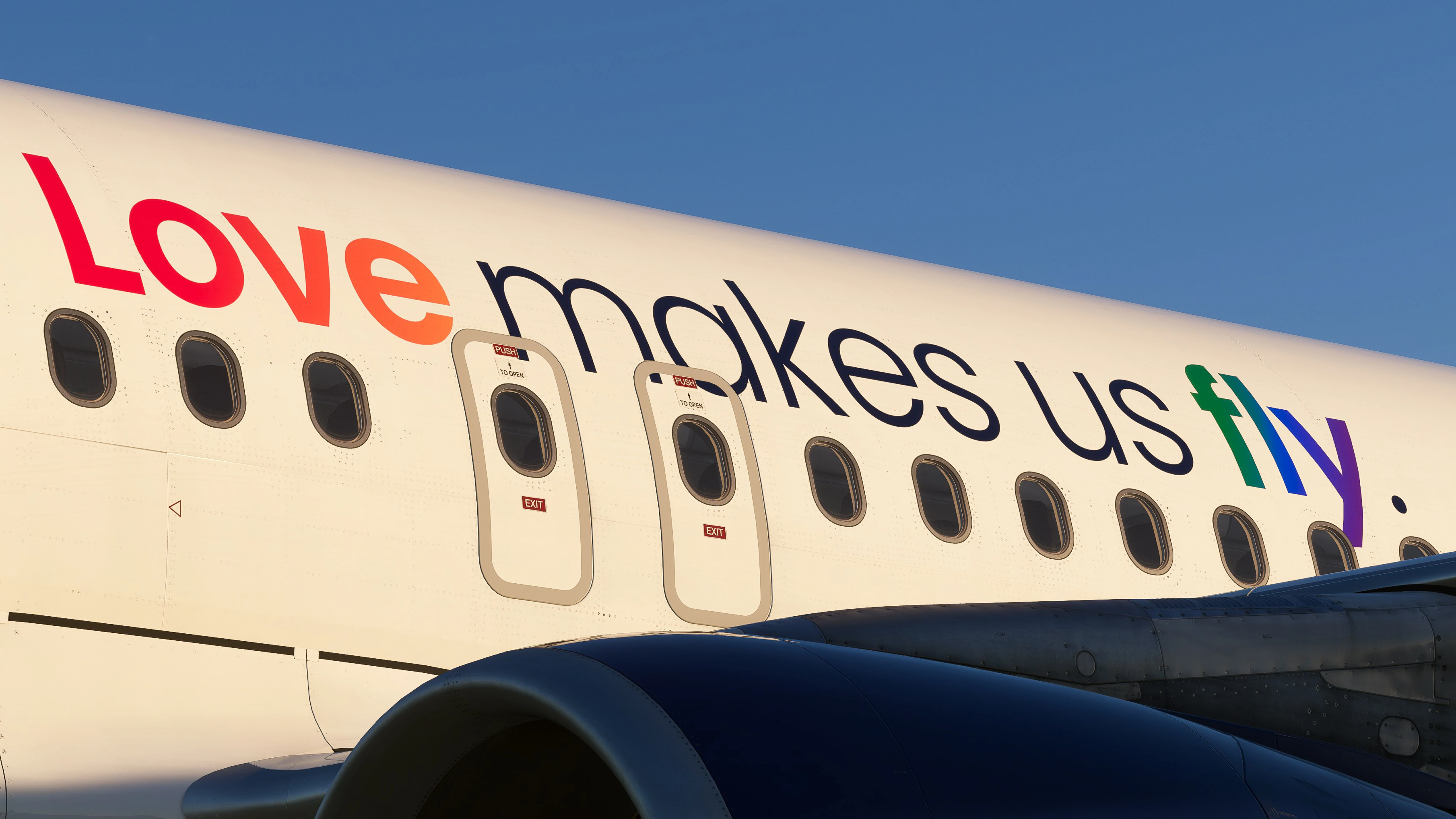 F-MFEI, l'Airbus A320-200 arborant la livrée spéciale « Love makes us fly »